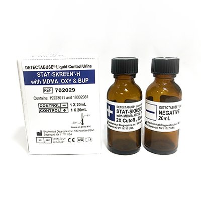Picture of Drugs of Abuse Control Detectabuse® Stat-Skreen® Stat-Skreen H with OXY, BUP Positive Level / Negative Level 2 X 20 mL702029
