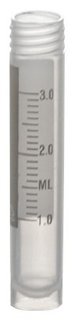 Picture of Storage and Transport Tube Skirted Bottom Plain 12.5 X 72 mm 3 mL Without Color Coding Without Closure Polypropylene TubeT501-3ATPR