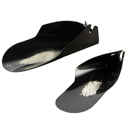 Picture of Dual Purpose Lab Scoop Sterile, Black, Large, 3-1/2 X 5 Inch For Combining the Function of a Scoop, Weigh Boat, and Funnel into one Product120679