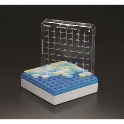 Picture of Microcentrifuge Tube Storage Box Polystyrene / Polyurethane Foam Insert 64 Tube CapacityT330-64