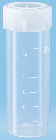 Picture of Centrifuge Tube Flat Bottom Plain 30 X 84 mm 30 mL Without Color Coding Screw Cap Polypropylene Tube62.555.001