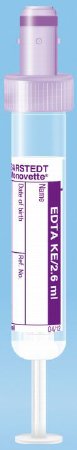 Picture of S-Monovette® Venous Blood Collection Tube Hematology K3 EDTA Additive 13 X 65 mm 2.6 mL Violet Screw Cap Polypropylene Tube04.1901.100