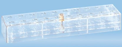 Picture of Rack 40 X 62 X 257 mm, Transparent, 2 X 10 Grid Size For Reaction Tubes 1.5 mL and Microvettes93.849.100