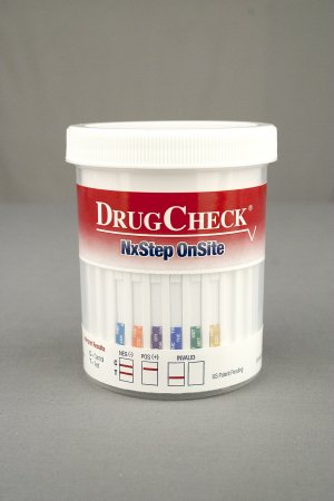 Picture of Drugs of Abuse Test DrugCheck® NxStep OnSite 6-Drug Panel AMP, BZO, COC, mAMP/MET, OPI, THC Urine Sample 25 Tests60600