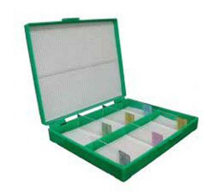 Picture of Slide Storage Box 1-1/4 X 3-3/4 X 7-3/4 Inch Blue ABS Plastic 100 Slide CapacitySB-100P-B