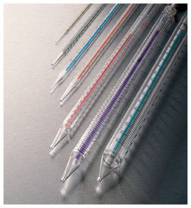 Picture of Corning™ Stripette™ Serological Pipette 1 mL 0.01 mL Graduation Increments / 0.2 mL Negative Graduations Sterile07200571
