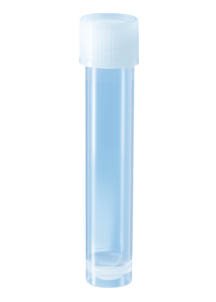Picture of Test Tube Round Bottom, Skirted Plain 16 X 79 mm 10 mL Without Color Coding Screw Cap Polypropylene Tube60.551.001