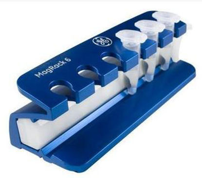 Picture of Magnetic Rack Microcentrifuge Rack MagRack 6 6 Place 1.5 mL Tube Size Blue / White89129-096P