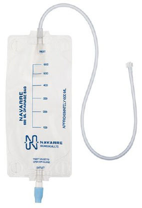 Picture of Gravity Drainage Bag Navarre® 600 mL Sterile Luer connector BarrierNDB600