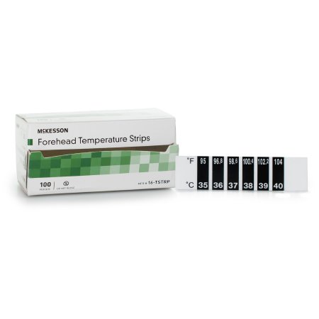 Picture of Single Patient Skin Thermometer McKesson 94 to 104 °F Line Indicator Display16-TSTRP