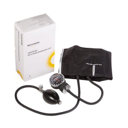 Picture of Aneroid Sphygmomanometer with Cuff McKesson LUMEON™ 2-Tube Pocket Size Hand Held Adult Medium Cuff01-720-11ABKGM
