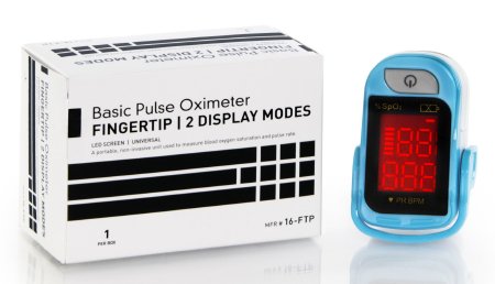 Picture of Fingertip Pulse Oximeter McKesson Battery Operated Without Alarm16-FTP