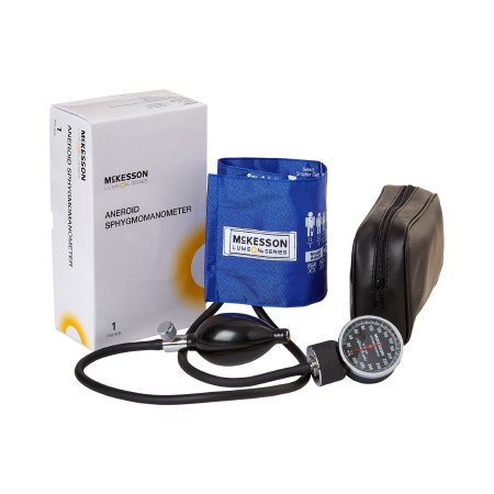 Picture of Aneroid Sphygmomanometer with Cuff McKesson LUMEON™ 2-Tube Pocket Size Hand Held Small Adult / Child Small Cuff01-720-10SARBGM