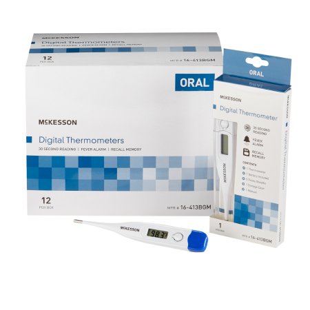 Picture of Digital Stick Thermometer McKesson Oral Probe Handheld16-413BGM