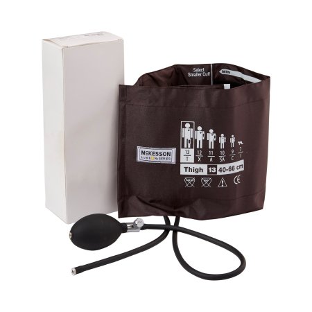 Picture of Blood Pressure Cuff and Bulb McKesson LUMEON™ Adult Thigh X - Large Cuff 40 - 66 cm Nylon Cuff01-865-13TBRGM