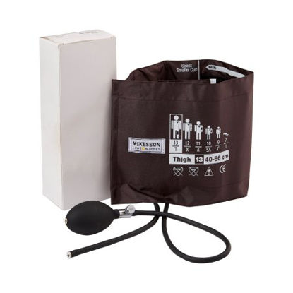 Picture of Blood Pressure Cuff and Bulb McKesson LUMEON™ Adult Thigh X - Large Cuff 40 - 66 cm Nylon Cuff01-865-13TBRGM