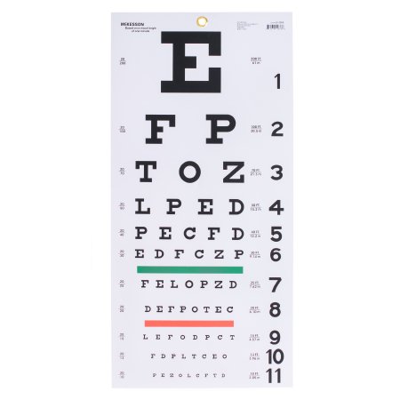 Picture of Eye Chart McKesson 20 Foot Measurement Acuity Test63-3050
