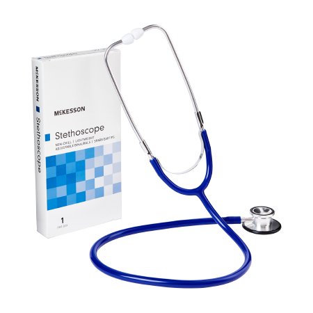Picture of Classic Stethoscope McKesson Royal Blue 1-Tube 22 Inch Tube Double-Sided Chestpiece01-670RBGM