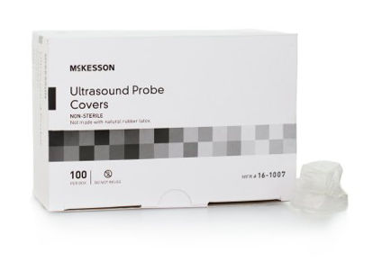 Picture of Ultrasound Probe Cover McKesson 1 X 9 Inch Polyurethane NonSterile For use with Ultrasound Probe16-1007
