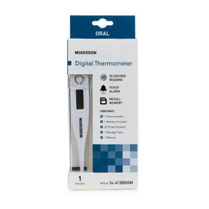 Picture of Digital Stick Thermometer McKesson Oral Probe Handheld16-413BKGM