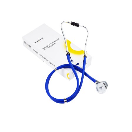 Picture of Sprague Stethoscope McKesson LUMEON™ Royal Blue 2-Tube 22 Inch Tube Double-Sided Chestpiece01-641RBGM