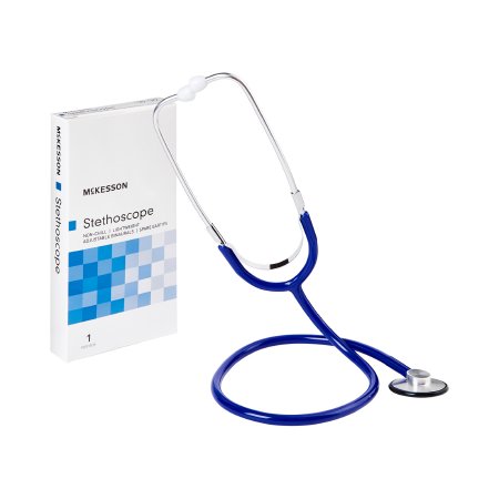 Picture of Classic Stethoscope McKesson Royal Blue 1-Tube 21 Inch Tube Single Head Chestpiece01-660RBGM