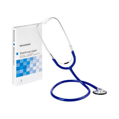 Picture of Classic Stethoscope McKesson Royal Blue 1-Tube 21 Inch Tube Single Head Chestpiece01-660RBGM