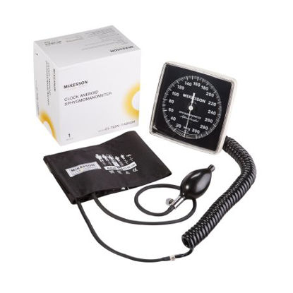 Picture of Aneroid Sphygmomanometer with Cuff McKesson LUMEON™ 2-Tube Wall Mount Adult Medium Cuff01-750W-11ABKGM