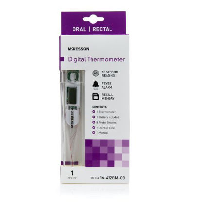 Picture of Digital Stick Thermometer McKesson Oral / Rectal / Axillary Probe Handheld16-412GM-00