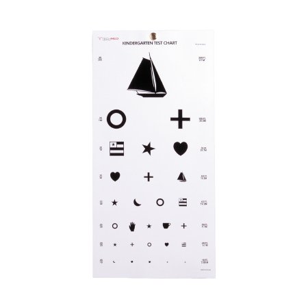 Picture of Preschool Eye Test Chart McKesson 20 Foot Measurement Acuity Test63-3052