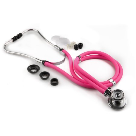 Picture of Sprague Stethoscope McKesson LUMEON™ Pink 2-Tube 22 Inch Tube Double-Sided Chestpiece01-641NPGM