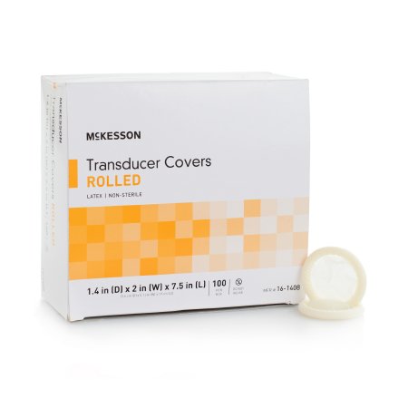 Picture of Ultrasound Probe Cover McKesson 2 X 7-1/2 Inch Latex NonSterile For use with Endocavity Transducers16-1408