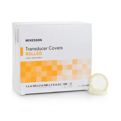 Picture of Ultrasound Probe Cover McKesson 2 X 7-1/2 Inch Latex NonSterile For use with Endocavity Transducers16-1408