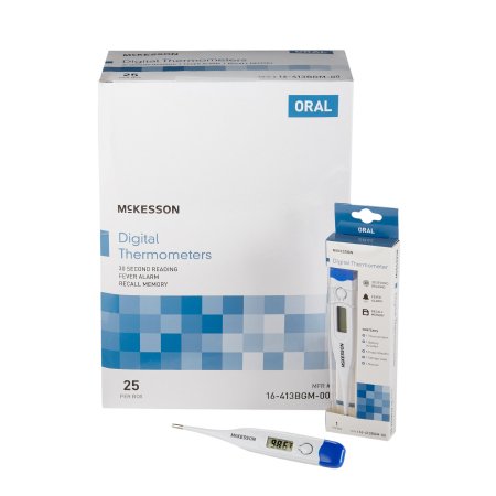 Picture of Digital Stick Thermometer McKesson Oral Probe Handheld16-413BGM-00