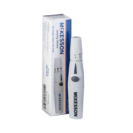 Picture of Lancing Device McKesson Adjustable Depth Lancet Needle Multiple Depth Settings Without Needle Push Button Activation06-005