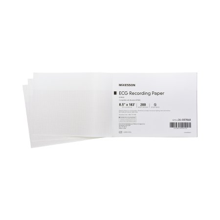 Picture of Diagnostic Recording Paper McKesson Thermal Paper 8-1/2 Inch X 183 Foot Z-Fold Red Grid26-007868