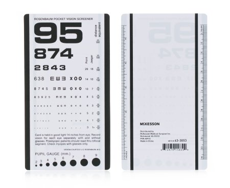 Picture of Eye Chart McKesson 14 Inch Measurement Acuity Test63-3053