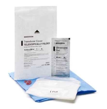Picture of Ultrasound Probe Cover McKesson 5-1/2 X 58 Inch Polyurethane Sterile For use with Endocavity Transducers16-1406