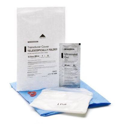 Picture of Ultrasound Probe Cover McKesson 5-1/2 X 58 Inch Polyurethane Sterile For use with Endocavity Transducers16-1406