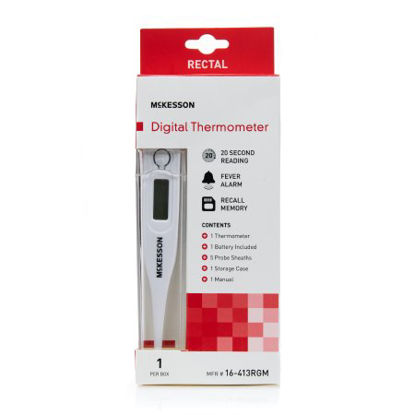 Picture of Digital Stick Thermometer McKesson Rectal Probe Handheld16-413RGM