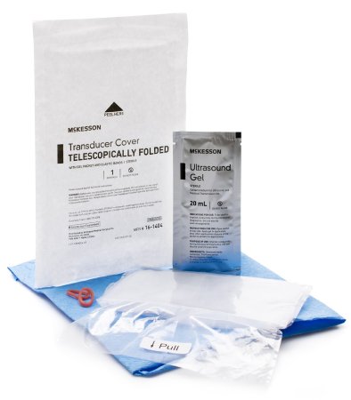 Picture of Ultrasound Probe Cover McKesson 6 X 33 Inch Polyethylene Sterile For use with Endocavity Transducers16-1404