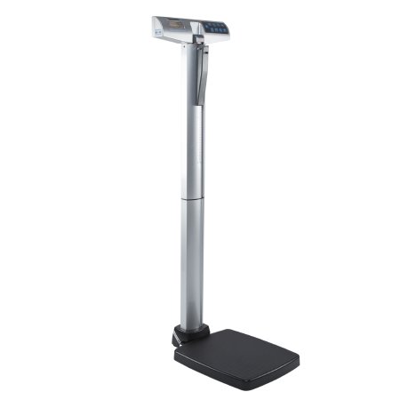 Picture of Column Scale with Height Rod Health O Meter® Digital Display 550 lbs / 250 kg Weight Capacity Black / Gray AC Adapter / Battery Operated500KL