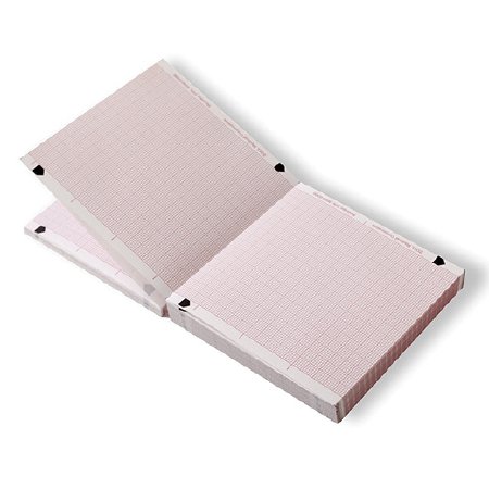 Picture of Diagnostic Recording Paper Thermal Paper 2 X 216 Inch Z-Fold Red Grid8000-000877-01