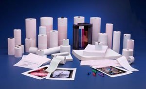 Picture of Diagnostic Recording Paper Burdick™ Thermal Paper 8-1/2 X 11 Inch Z-Fold Red Grid9100-026-60