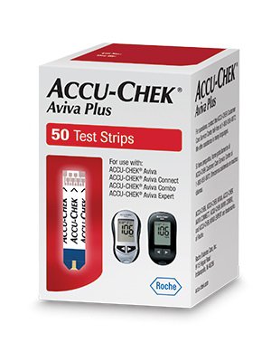 Picture of Blood Glucose Test Strips Accu-Chek® Aviva Plus 50 Strips per Box Tiny 0.6 microliter drop For Accu-Chek® Aviva , Accu-Chek® Aviva Connect , Accu-Chek® Aviva Combo , Accu-Chek® Aviva Expert Meters65702043810