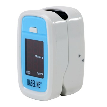 Picture of Fingertip Pulse Oximeter Baseline® Battery Operated Visible Alarm12-1926