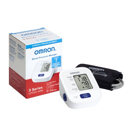 Picture of Digital Blood Pressure Monitoring Unit Omron® 3 Series™ 1-Tube Pocket Size Hand Held Adult Large CuffBP7100