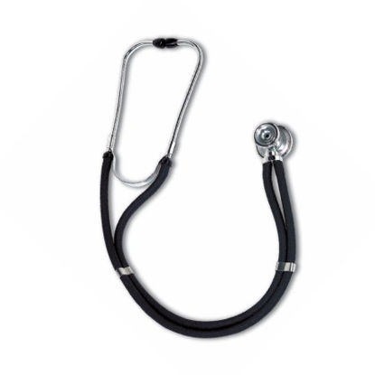 Picture of Sprague Stethoscope W.A. Baum Black 2-Tube 30 Inch Tube Double-Sided Chestpiece2700