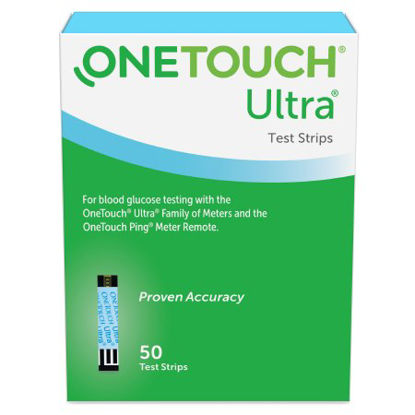 Picture of Blood Glucose Test Strips OneTouch® Ultra® Blue 50 Strips per Box For OneTouch® Ultra® Blood Glucose Meter022896