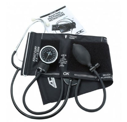 Picture of Aneroid Sphygmomanometer Combo Kit For Nurses and Students Size 9.5 Nylon Cuff Nurse Style Stethoscope6005